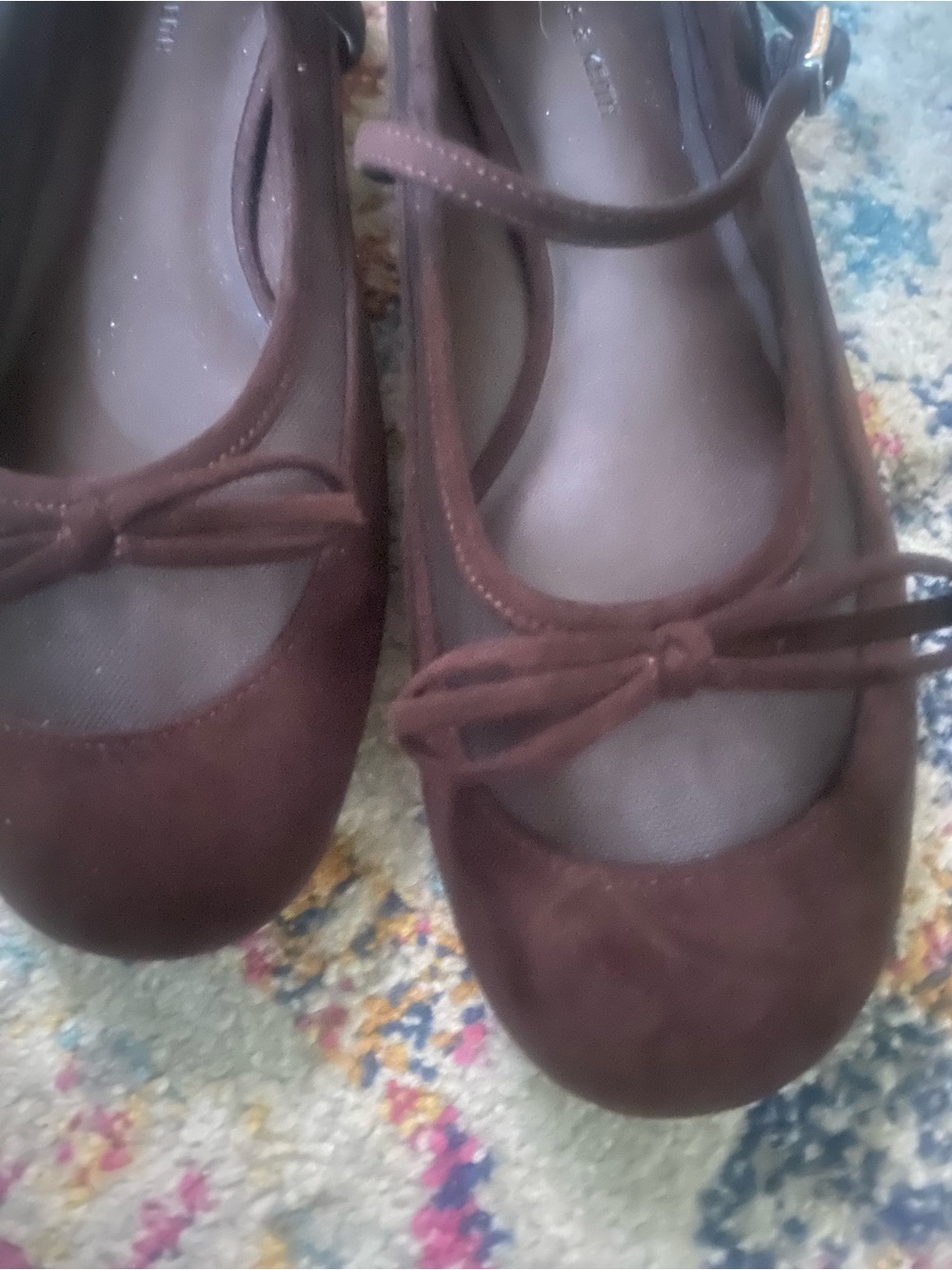 Charles and Keith Mary Jane Ballet Flats in brown suede NEW